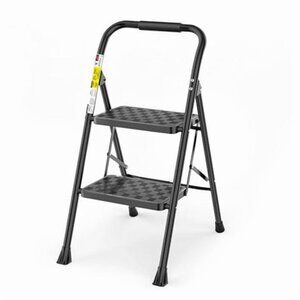 2 Step Ladder, Step Stool for Adults,2 Step Ladder Folding Step Stool